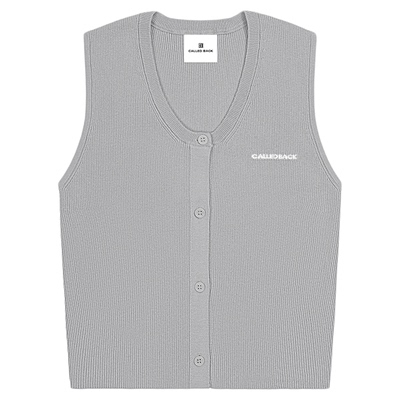 CalledBack灰色无袖背心