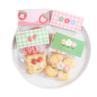 ins饼干包装袋页眉卡纸创意纸杯蛋糕奶枣曲奇纽扣雪花酥马芬袋子