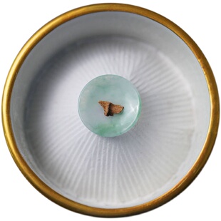 翡翠隔片香道熏香玉石叶片香道空薰传统隔火香料碟银叶云母碳熏