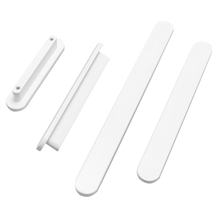 暖白色双圆角t型衣柜拉手橱柜抽屉现代单/双孔64/128mm孔距把手