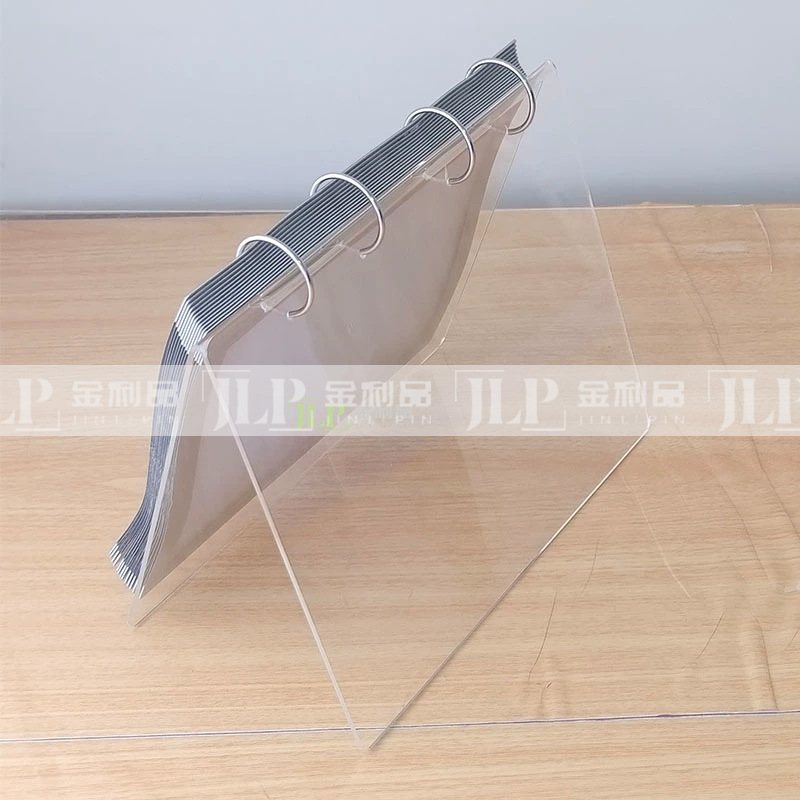 透明亚克力翻页台历架相框餐厅活页摆展示相册台酒水牌相架菜单