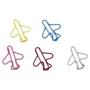创意波音航空礼品彩色小飞机回形针曲别针个性书签 24个装一盒