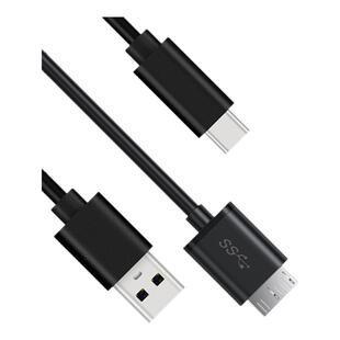 尚优琦 TYPE-C转MicroUSB3.0连接线适用于联想WD西部数据希捷东芝移动硬盘盒数据线USB-B 3.0高速传输充电线