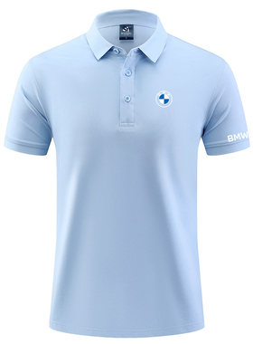 宝马BMW汽车工作服短袖POLO衫夏