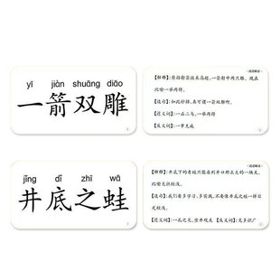 词语成语早教卡3-6岁宝宝无图识字学前认识常见基础汉字学习卡片