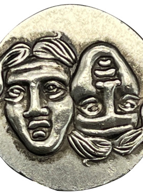 希腊神话古币吊坠双子座硬币项链