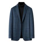 皮尔卡丹高端羊绒休闲西装男春秋款商务羊毛西服单西休闲毛呢外套