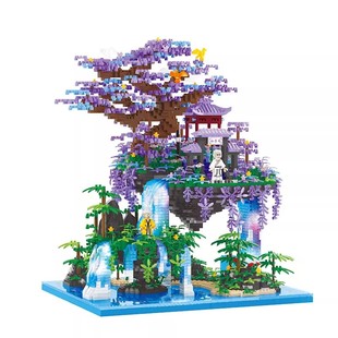 仙子阁树屋积木高难度巨大型桃花潭建筑系列拼图男孩益智拼装玩具