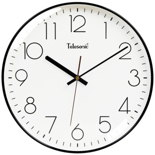 TELESONIC/天王星现代简约钟表家用客厅静音挂钟时尚北欧装饰时钟