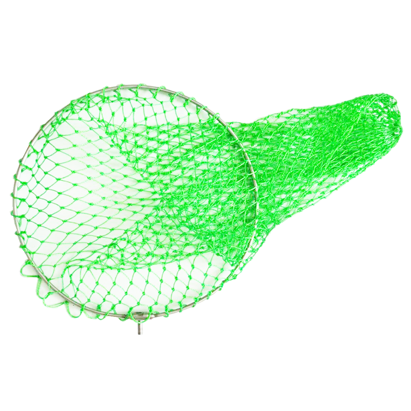 不锈钢抄网实心一体圈网头捞鱼网可折叠小网眼加粗网兜大物巨物