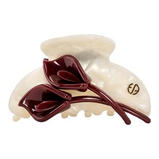 FunF/乐纷绮 明星同款轻奢气质双面盘发醋酸小抓夹 溪畔蹄莲香