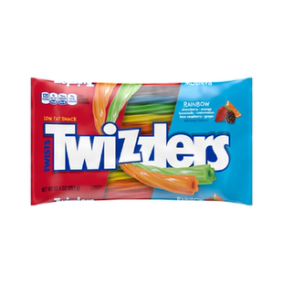 美国多滋乐彩虹水果樱桃拉绳扭扭糖美剧詹姆斯Twizzlers Straws