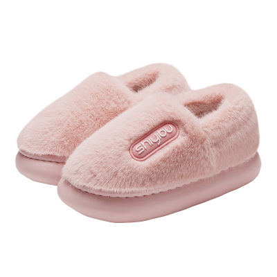 毛绒保暖棉拖鞋女士冬季加绒加厚