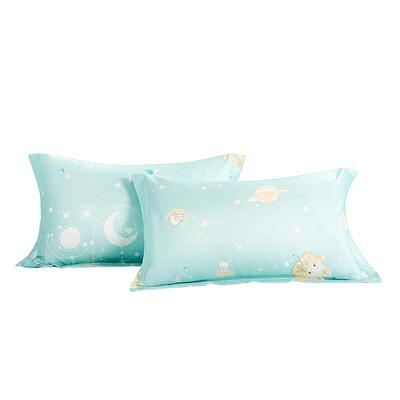 富安娜一对装纯棉全棉枕套