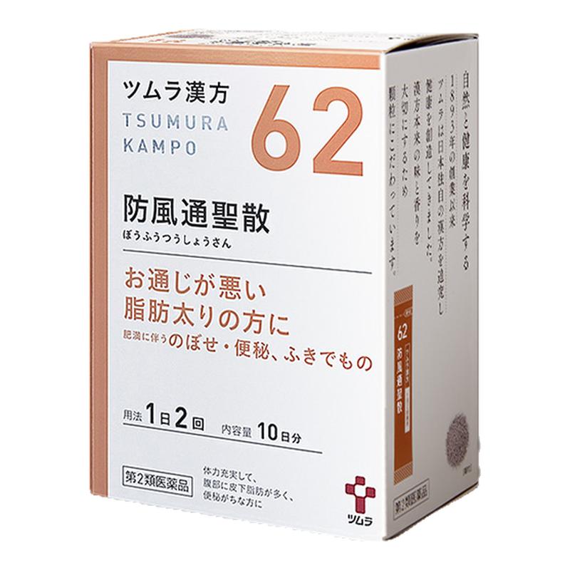 日本津村汉方防风通圣散便秘反复痔疮浮肿肩酸腹部皮下脂肪多湿疹