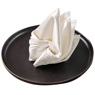 酒店餐饮口布餐巾布高级西餐专用折花红色擦杯布口杯布餐具打干布