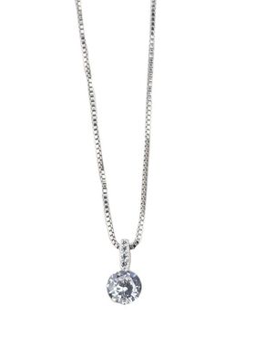 s925纯银一颗钻锁骨链轻奢时尚