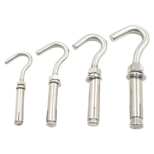 304不锈钢膨胀钩螺丝镀锌铁吊环钩挂钩井盖窨井网拉爆钩M6M8M1012