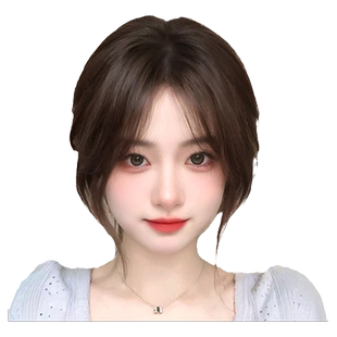 真发八字刘海假发片女头顶补发增发量高颅顶自然前额胎毛假刘海