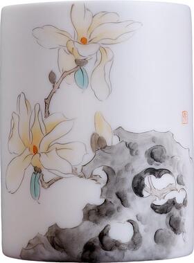 高档送老师的礼物陶瓷手绘笔筒