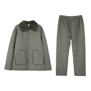 安之伴【巨保暖】男士三层加厚夹棉睡衣冬季冬款珊瑚绒棉袄家居服