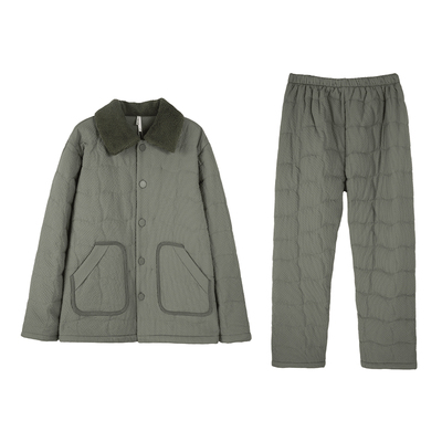 安之伴【巨保暖】男士三层加厚夹棉睡衣冬季冬款珊瑚绒棉袄家居服