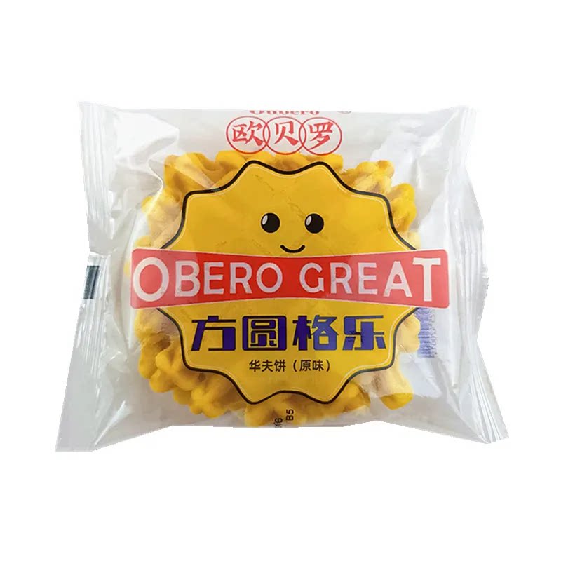 欧贝罗方圆格乐华夫饼蛋糕早餐面包4斤整箱学生营养代餐休闲零食