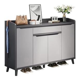 楼道鞋柜家用门口2025新款入户门玄关储物收纳柜一体靠墙实木鞋架