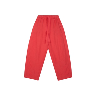 oneup莱赛尔天丝亚麻宽松直筒阔腿裤女春季休闲裤子灯笼裤长裤