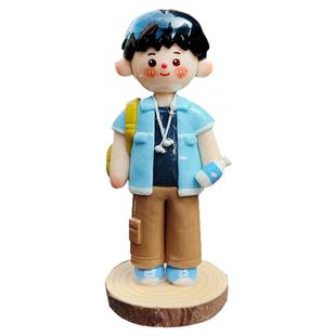 双人软陶人偶定制礼物石塑粘土定制结婚送礼物陶瓷小人偶黏土人物