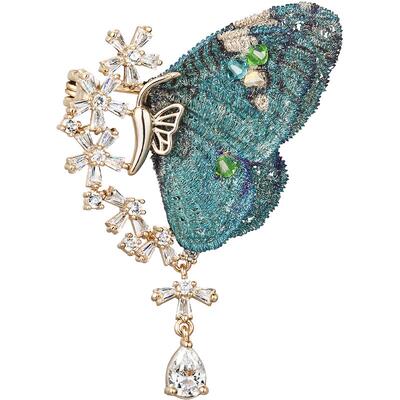 【明星同款】shes茜子刺绣蝴蝶胸针高端精致胸花别针配饰节日礼物