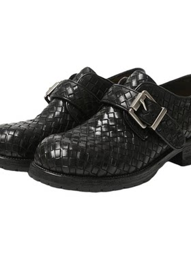 【手工编织】mischa&vibram 2026新款 编织德比鞋女 一脚蹬小皮鞋