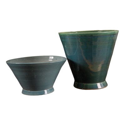 景德镇手工拉胚高温烧制花盆