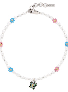 【特享甄选】MARC JACOBS/莫杰 ARTIST 金属蝴蝶花朵设计可爱项链