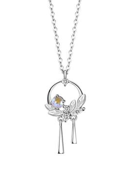 芳华月光石925纯银项链女生礼物