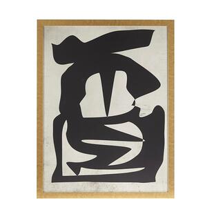 HarborHouse美式家居墙面装饰挂画复古黑白金框抽象装饰画Aaron