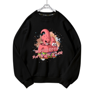 派大星cos七龙珠魔人布欧恶搞健身圆领卫衣薄款男女长袖加绒衣服