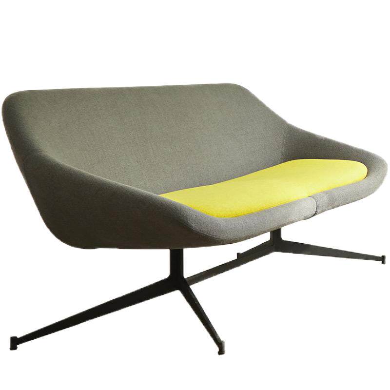 客厅现代时尚双人位小户型北欧布艺会客办公沙发包邮B323-2简约