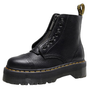 英伦风1460DR厚底真皮马丁靴Sinclair前拉链头层牛皮松糕机车短靴