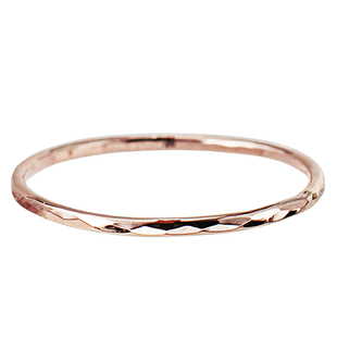 14K包金切面彩金玫瑰金戒指极细 女闺蜜关节尾戒小指环 欧美手工