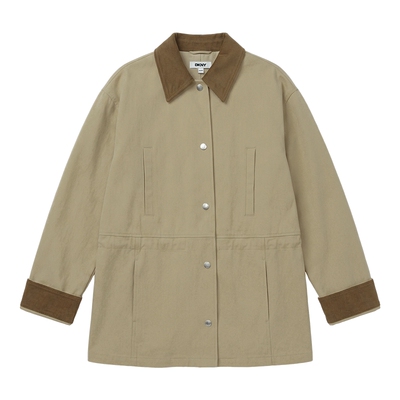 撞色翻领工装风上衣外套