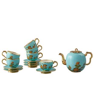 永丰源夫人瓷西湖蓝17头咖啡具茶具陶瓷家用下午茶具咖啡杯碟礼盒