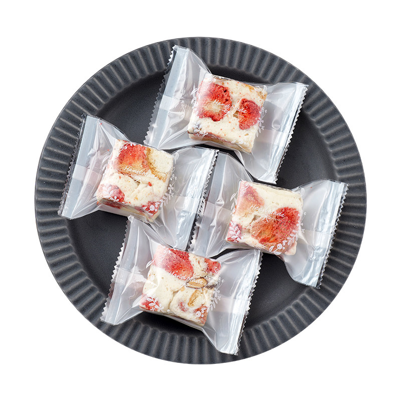 特加厚白色花环雪花酥包装袋透明