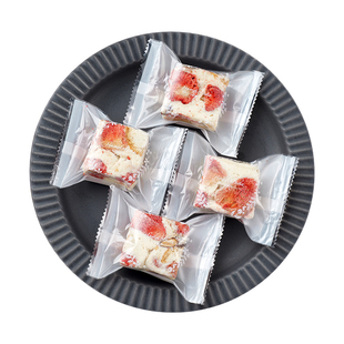 加厚白色花环雪花酥包装袋透明机封袋曲奇饼干烘焙小袋子奶枣糖果