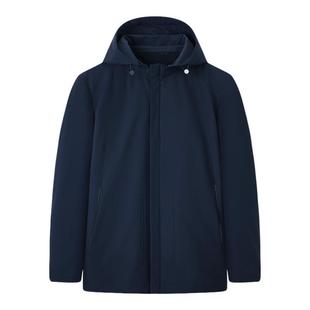 【裘皮】九牧王男士冬季兔毛皮皮草加厚棉服可拆卸鹅绒內胆外套