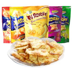 味之旅不规则咸发酵梳打饼干 休闲零食225g多口味脆片办公室零食