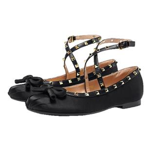 星期六单鞋2025新款芭蕾舞鞋铆钉浅口平跟舒适休闲女鞋SSD111132A