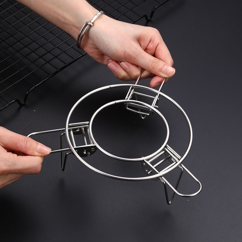 304不锈钢蒸架 家用厨房工具多用途伸缩折叠蒸鱼架隔水蒸盘蒸笼