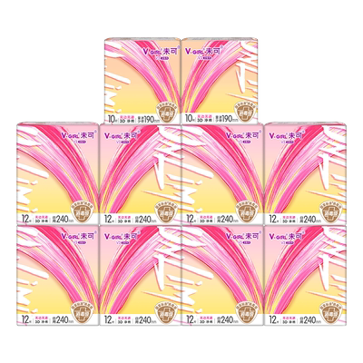 V-GIRL未可消毒级卫生巾日用干爽透气白鹿同款姨妈巾