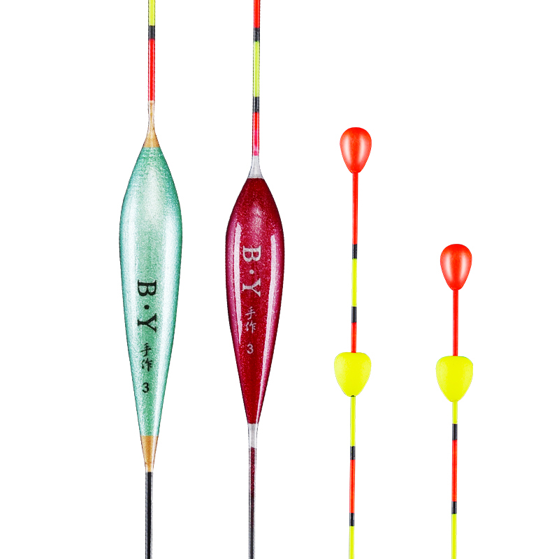 浮珠对撞漂加粗醒目碰珠浮漂高灵敏野钓鲫鱼浮漂套装全枣核型鱼漂
